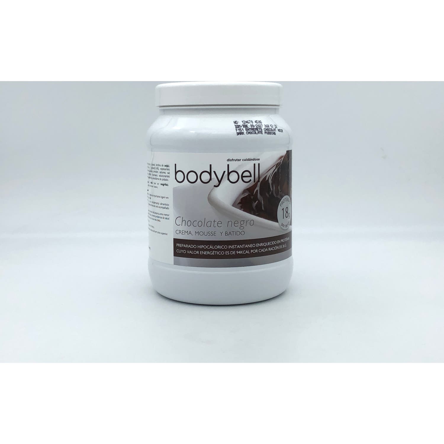 Pote de chocolate preto bodybell