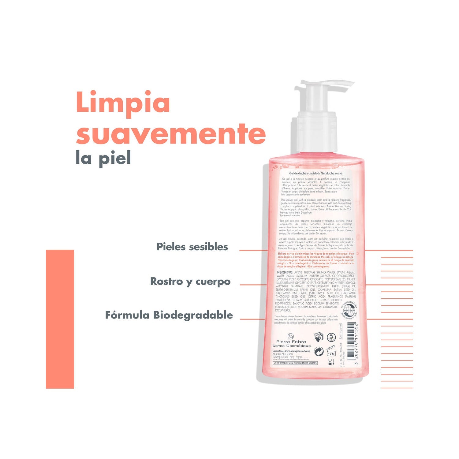 Avène Body Gel de Ducha Suave 500ml
