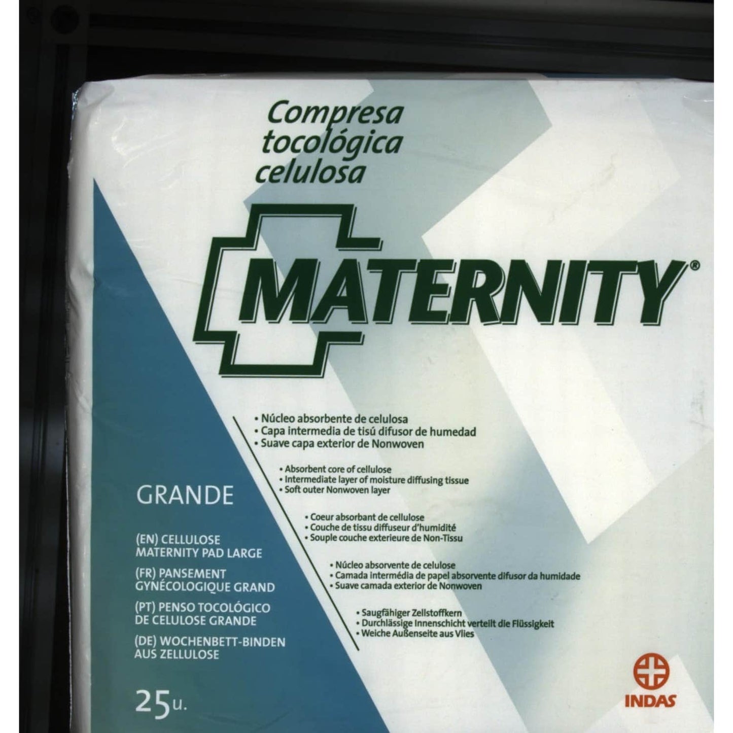 Indas Maternity compresa tocológica de celulosa 25uds