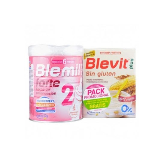 Blemil Plus Forte 2 Ordesa 800g + Blevit Sin Gluten 90g Gratis
