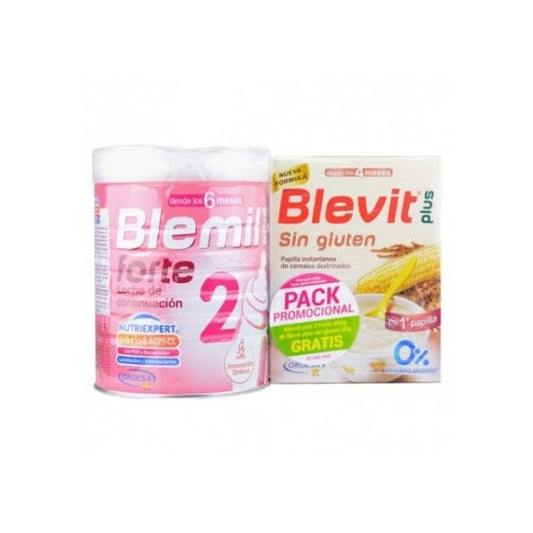 Blemil Plus Forte 2 Ordesa 800g + Blevit Sin Gluten 90g Gratis