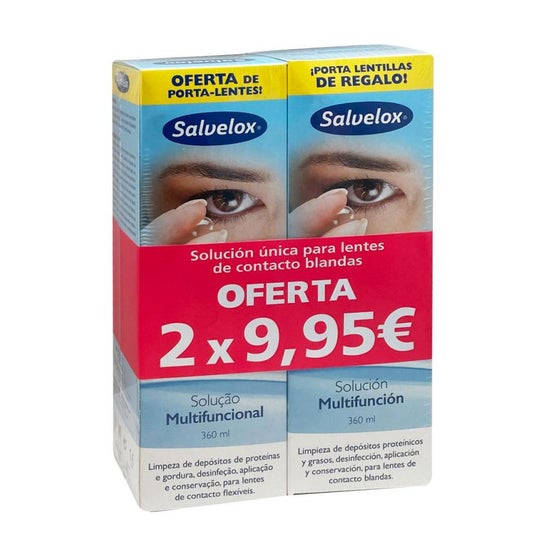 Salvelox Solución Única Pack de 2 Unidades x 360ml + Portalentes