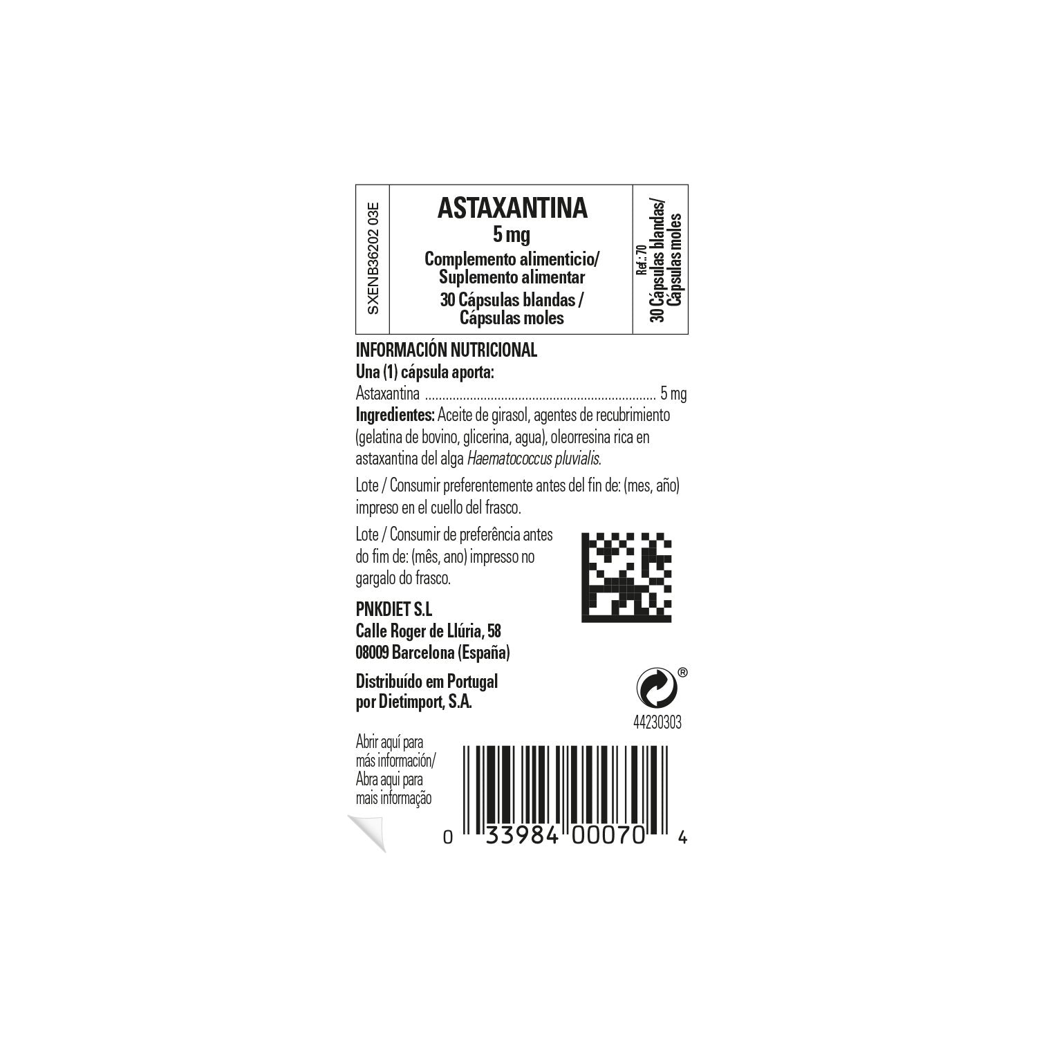 Solgar Astaxantina 5mg 30 perlas