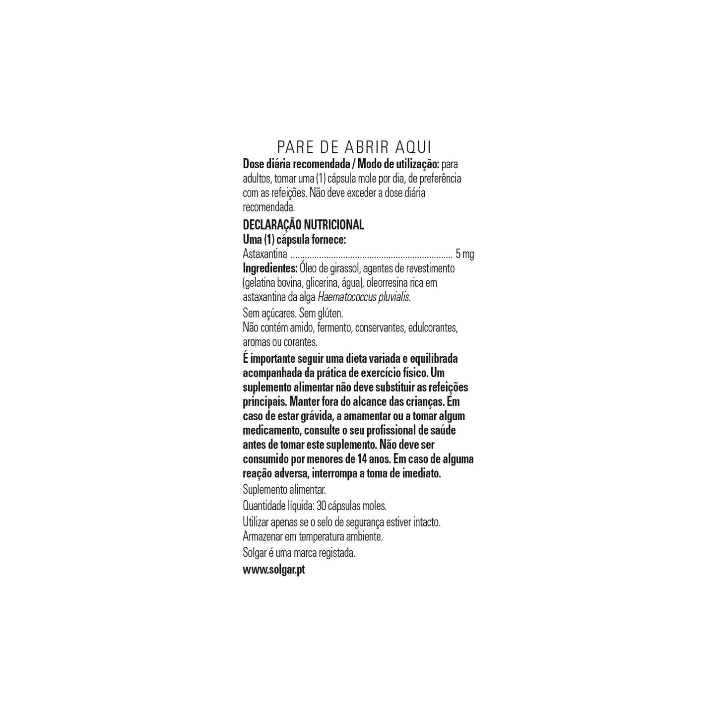 Solgar Astaxantina 5mg 30 perlas