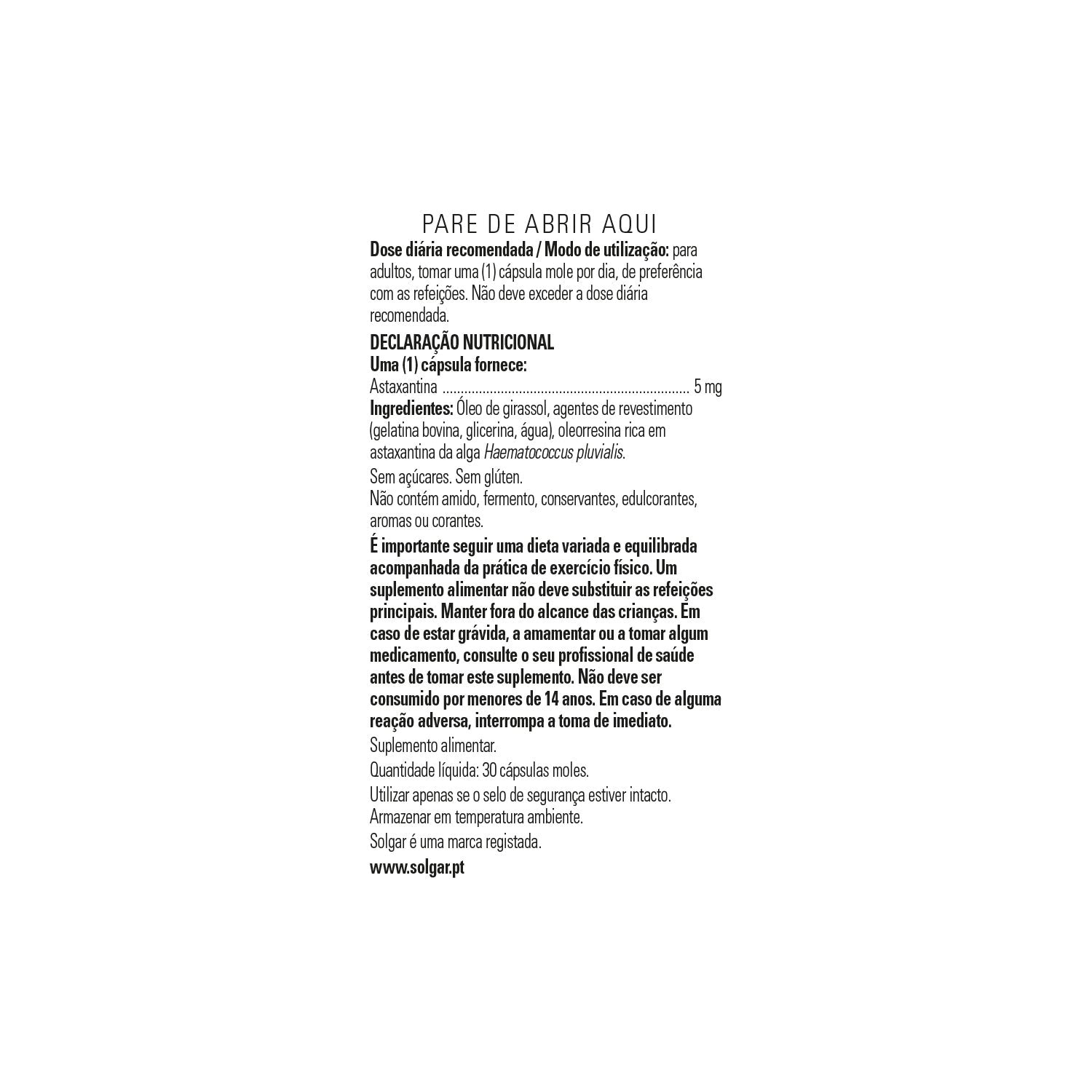 Solgar Astaxantina 5mg 30 perlas