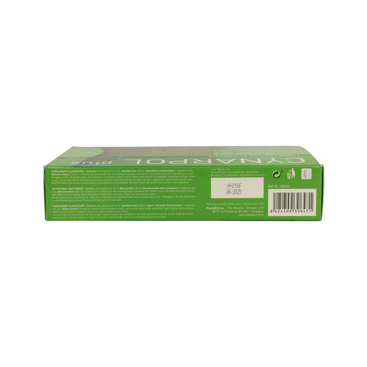 Plantapol Cynarpol Plus 20 Ampollas