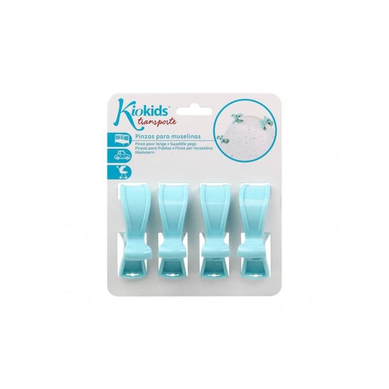 Kiokids Set Pinzas para Muselinas en Azul 4uds