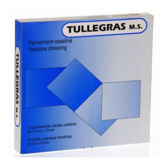 Tullegras MS Apósito de Vaselina Estéril 10x40 cm 10 uds