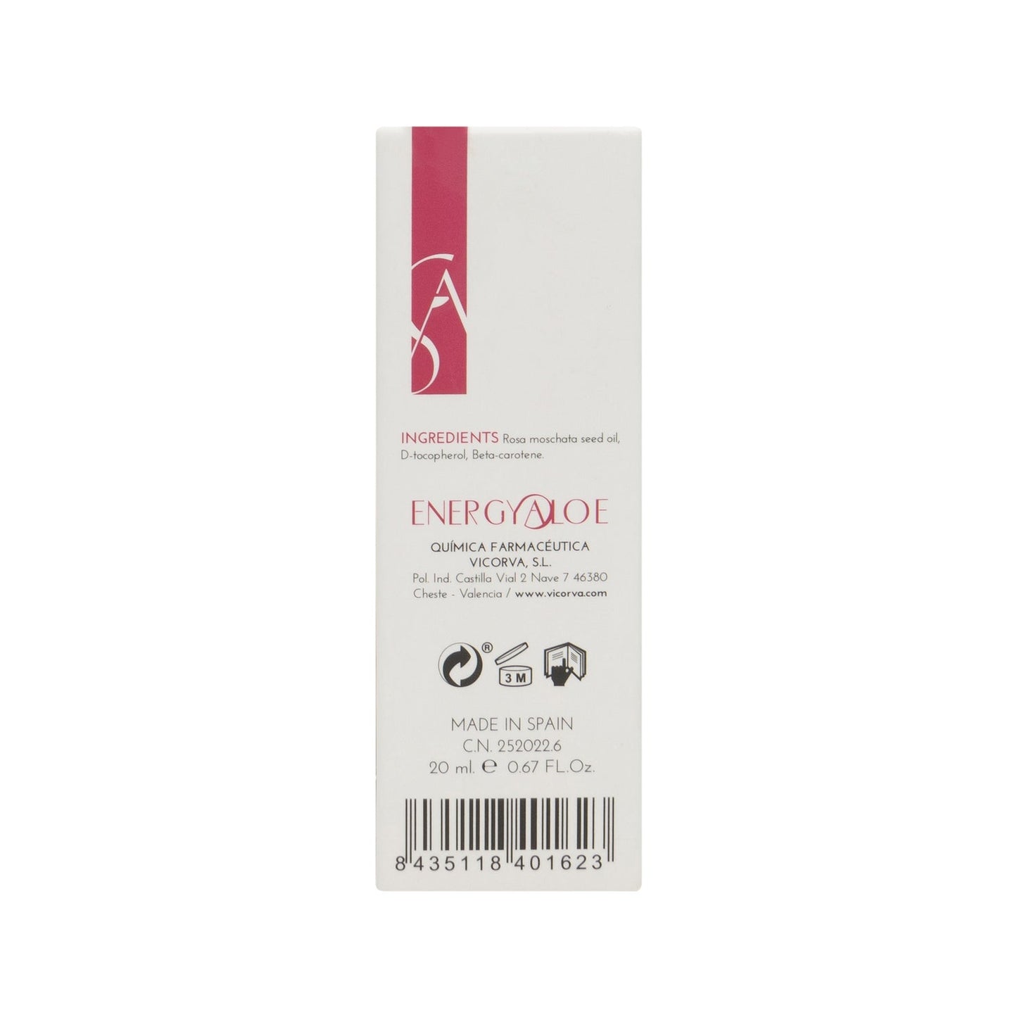 Energyaloe aceite de rosa mosqueta 20ml