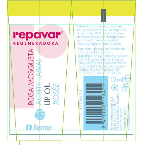 Repavar Regeneradora Aceite Labial Lip Oil Rosée 10ml