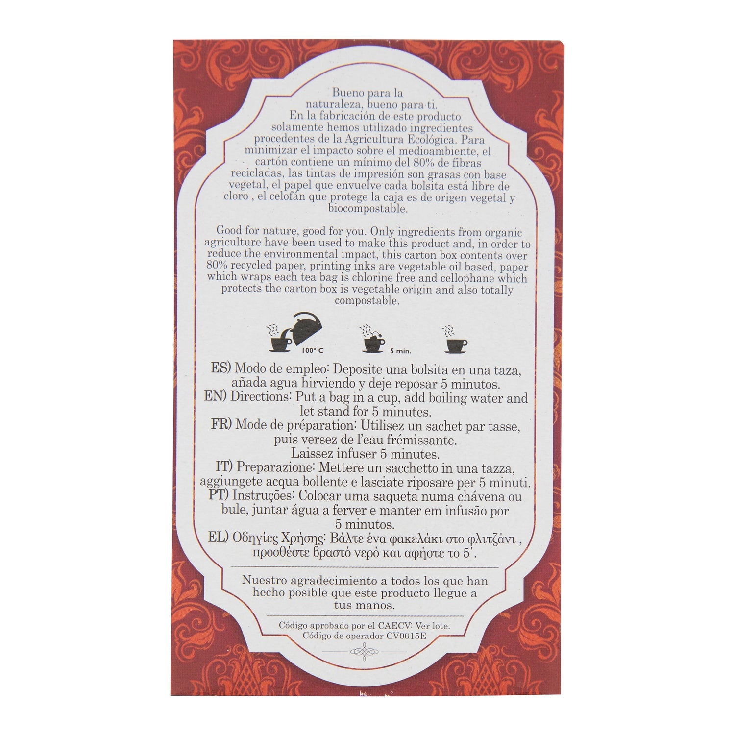 Artemis Bio Argital Té Rojo 20 uds