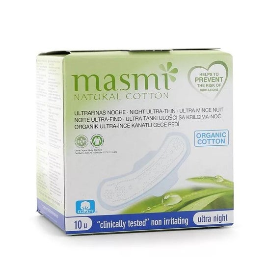Masmi Compresas Ultrafinas Noche Con Alas 10ud