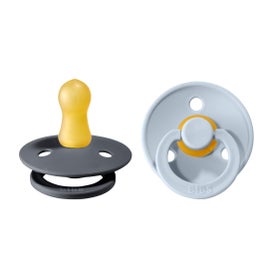 Bibs Chupete Colour Pacifier T1 Iron y Baby Blue 2uds