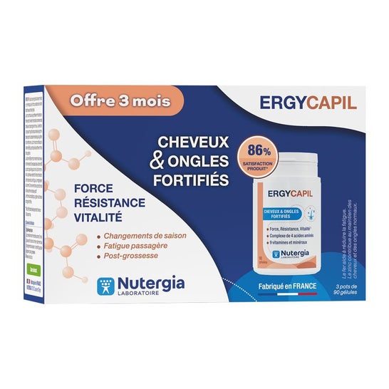 Nutergia Ergycapil Pack Cabello y Uñas Fortificado 3x90caps