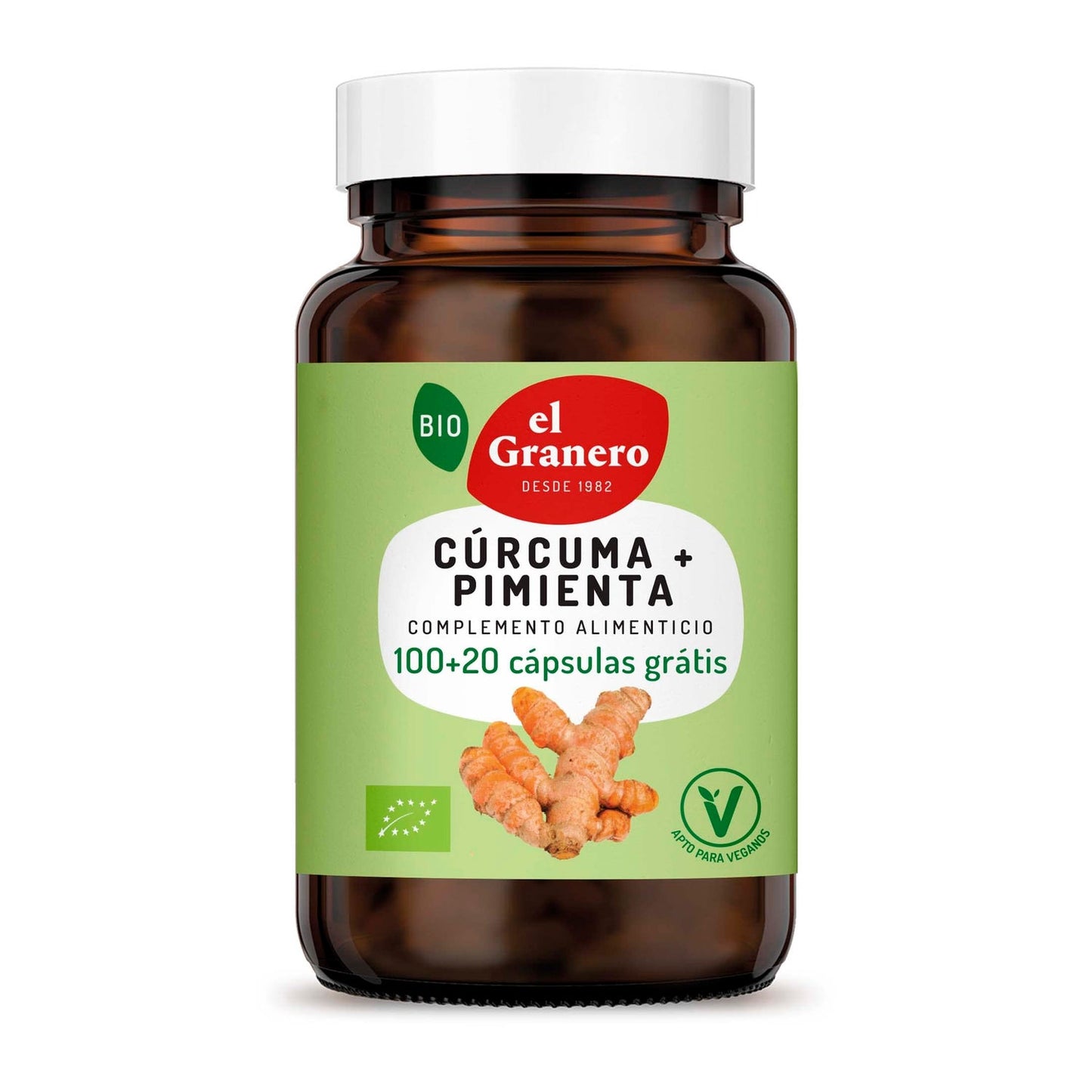 El Granero Cúrcuma + Pimienta Plus Bio 120caps