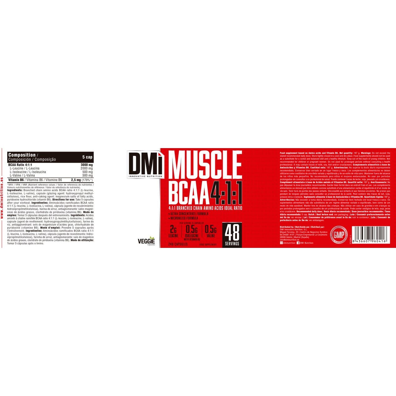 DMI Nutrition Muscle Bcaa 4:1:1 240caps