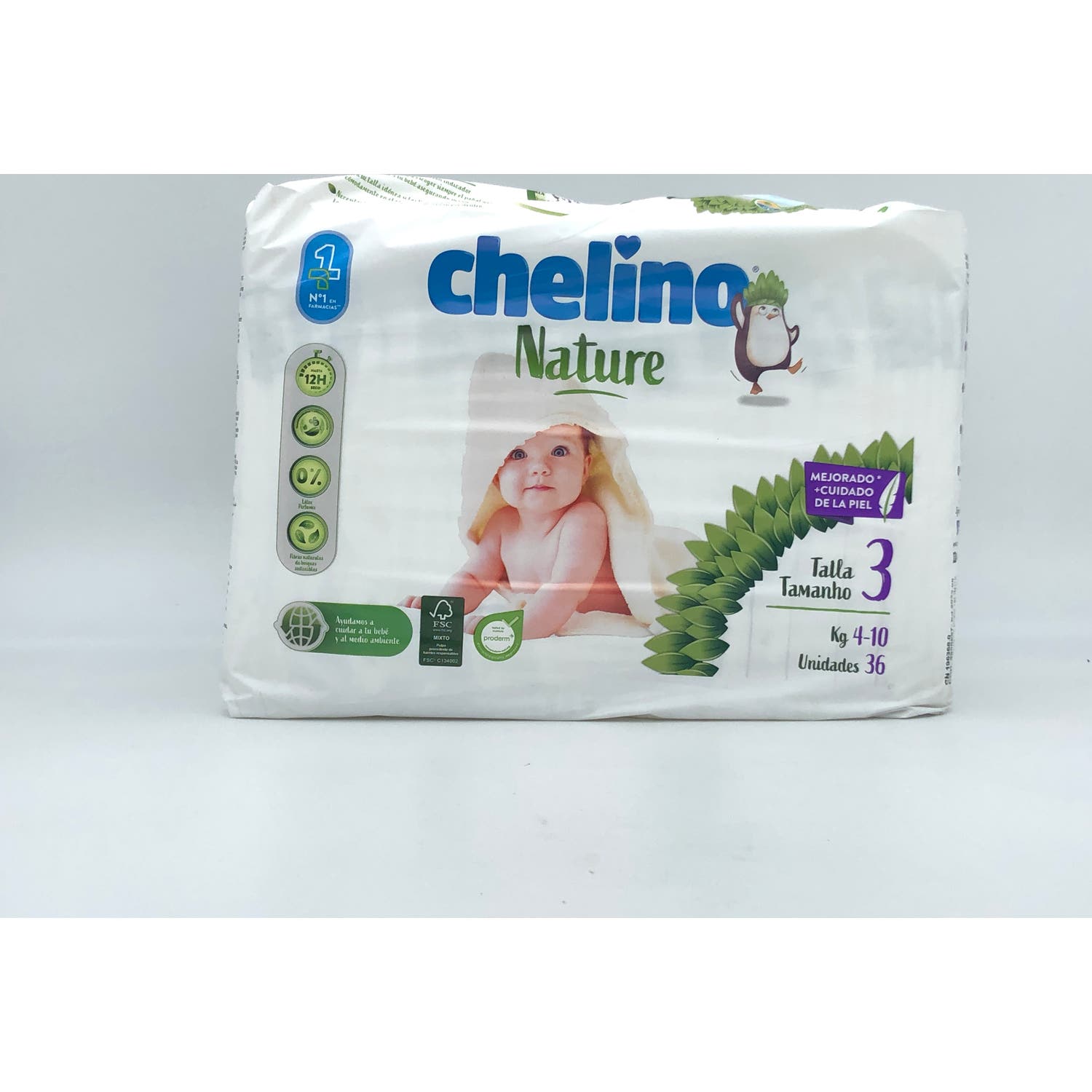 Pañales 4-10 kg Chelino Nature 36 unidades