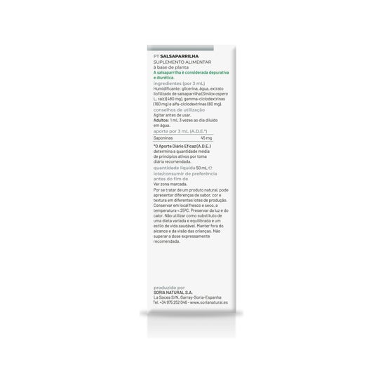 Extracto Zarzaparrilla Xxi 50 ml Soria Na