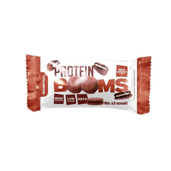 Quamtrax Booms Protéicas de Chocolate con Leche 3x18g