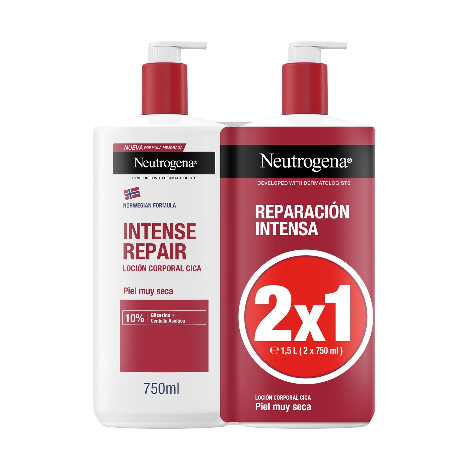 Neutrogena Intense Repair Loción Corporal 2x750ml