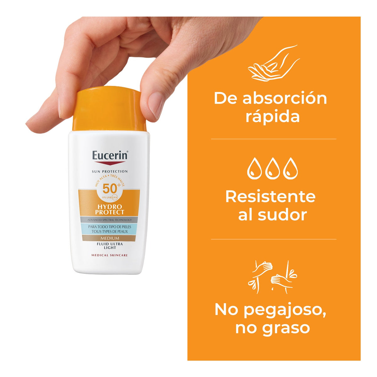 Eucerin Hydro Protect Fluido Ultra Light Tinted Medio SPF50+ 50ml
