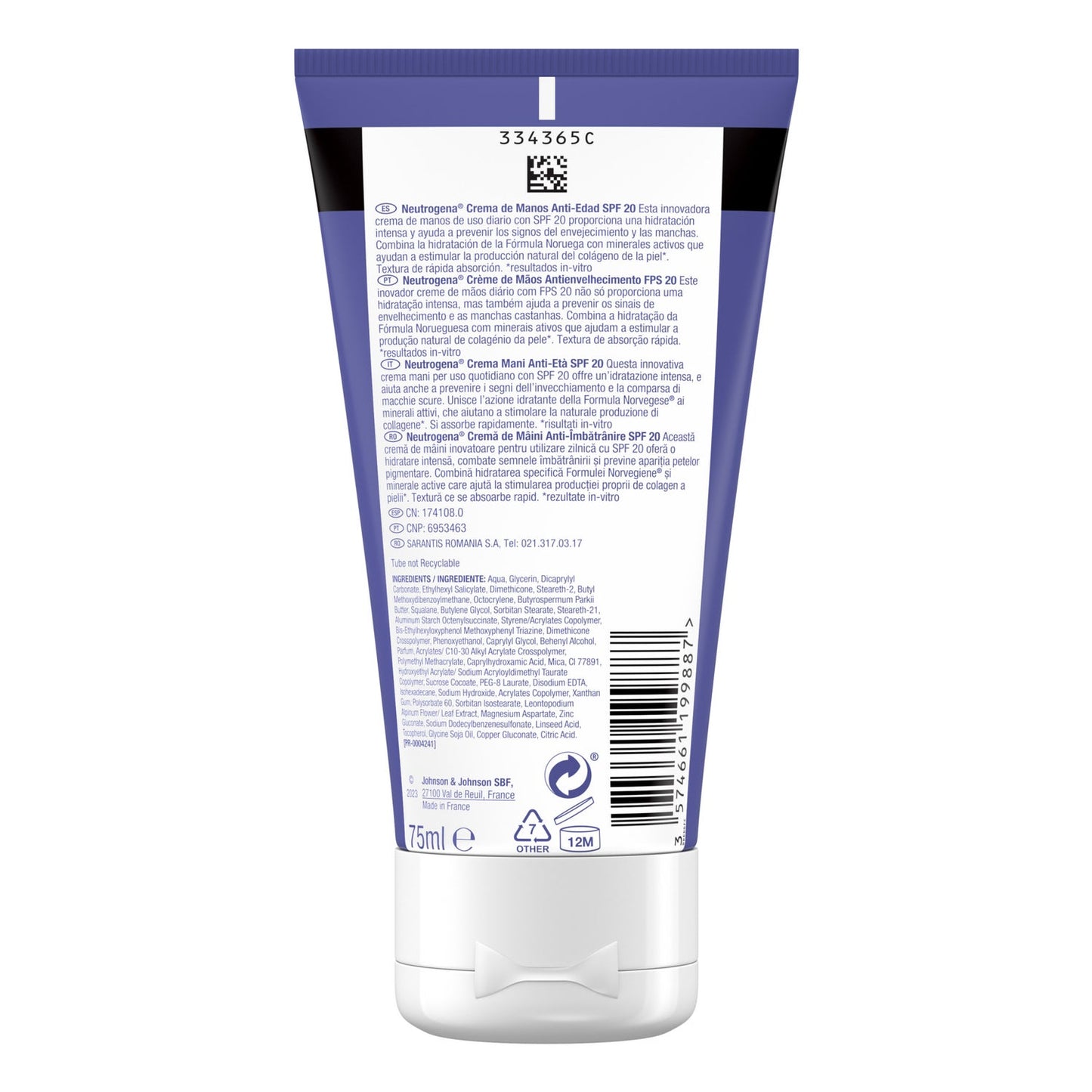 Neutrogena® Visibly Renew SPF20 Hand Cream 75ml
