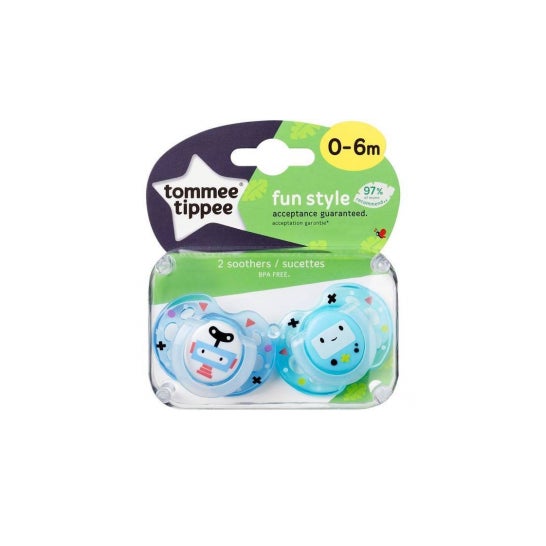 Tommee-tippee Chupete Fun Style 0-6m 2uds
