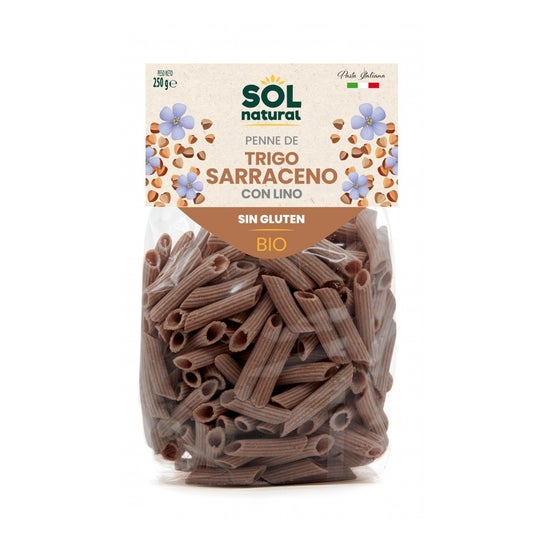 Solnatural Macarrones Trigo Sarraceno Lino Sin Gluten 250g
