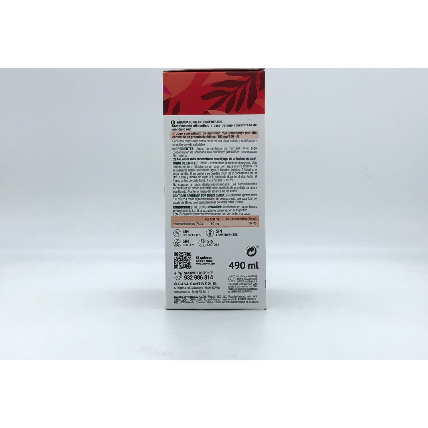 Santiveri Arándano Rojo Concentrado 490ml