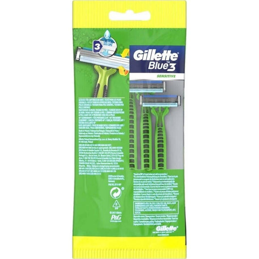 Gillette Blue 3 Sensitive Cuchilla Afeitar Desechables 5uds