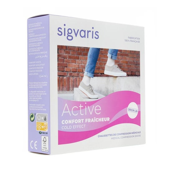 Sigvaris Active Confort Frescor 2 Calcetín Écru SN 1 Par