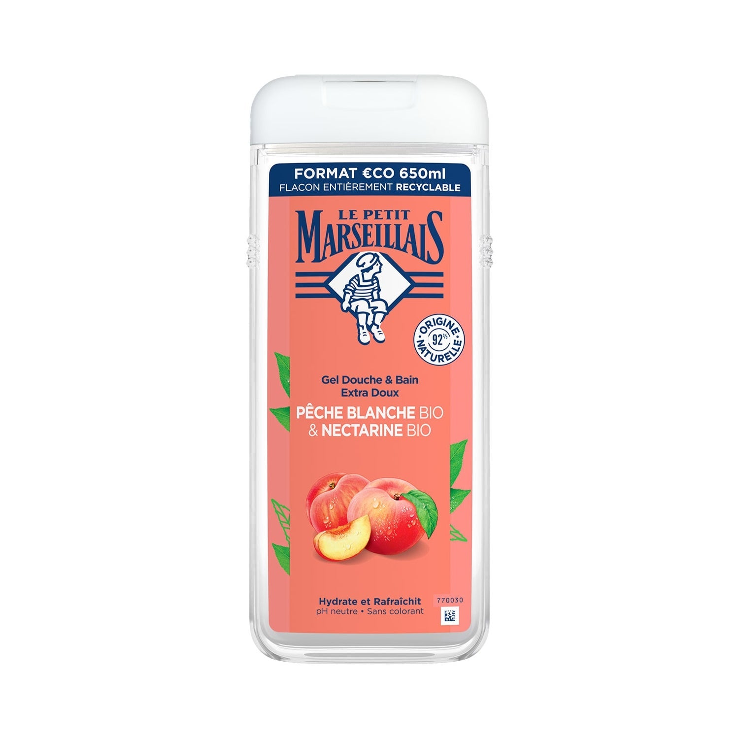 Le Petit Marseillais Gel Baño Melocotón y Nectarina BIO 650ml