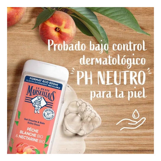 Le Petit Marseillais Gel Baño Melocotón y Nectarina BIO 650ml
