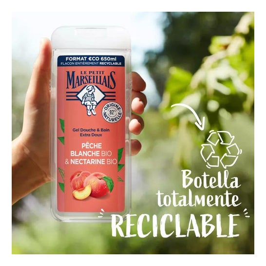 Le Petit Marseillais Gel Baño Melocotón y Nectarina BIO 650ml