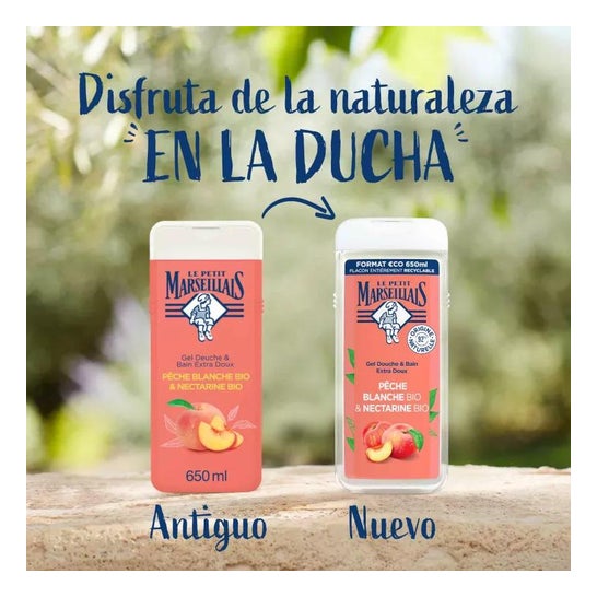Le Petit Marseillais Gel Baño Melocotón y Nectarina BIO 650ml
