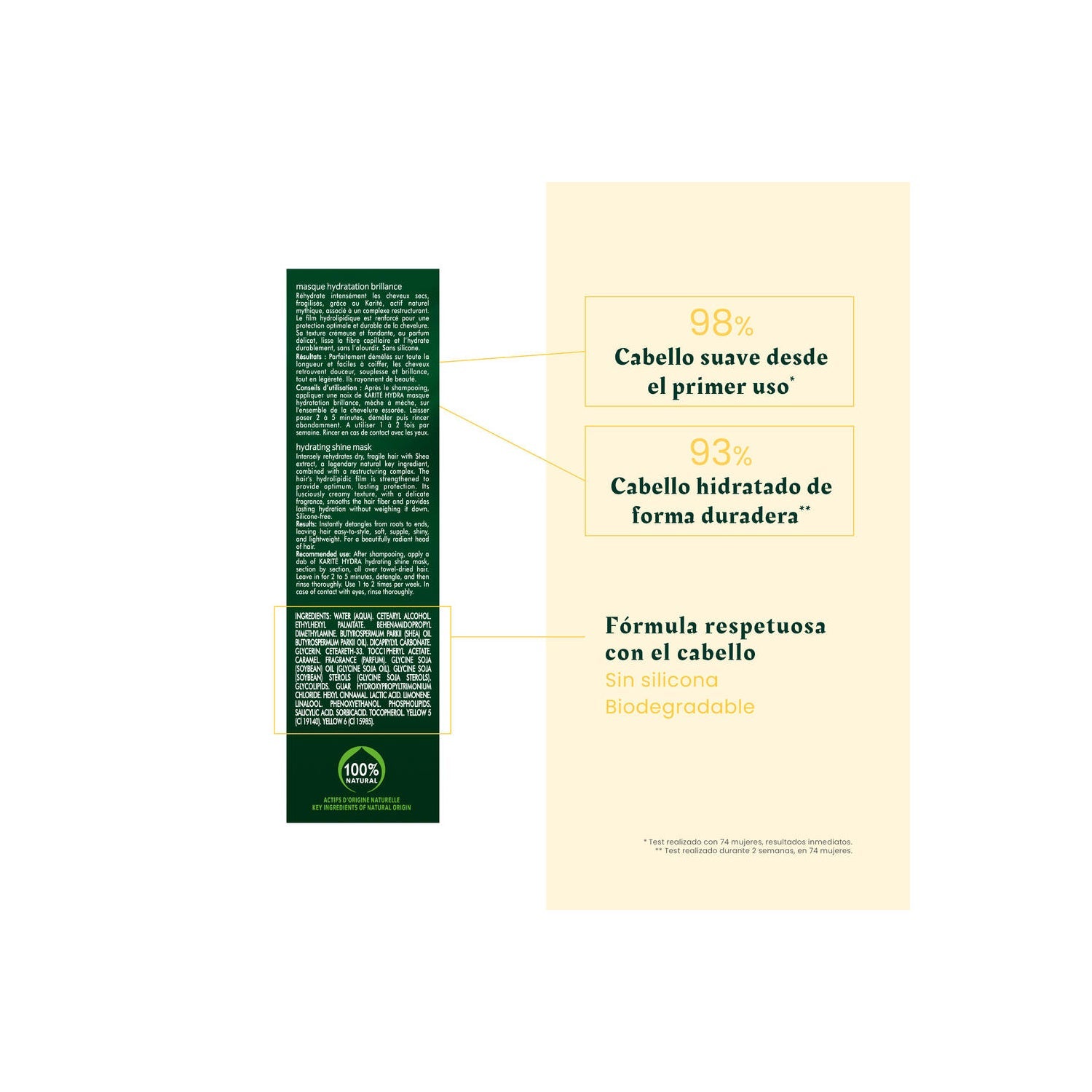 René Furterer Karité Hydra Mascarilla Hidratación Brillo 100ml