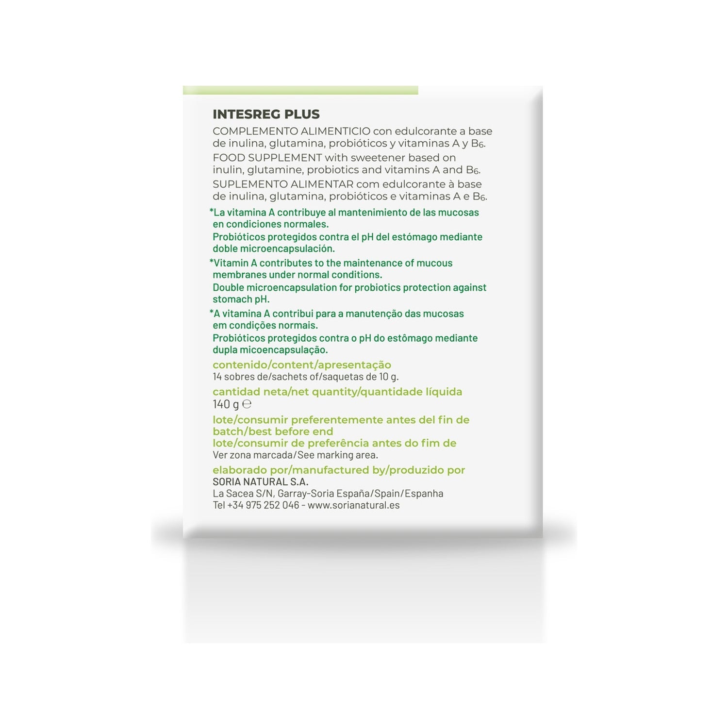 Soria Natural Intesreg Plus 14sobres