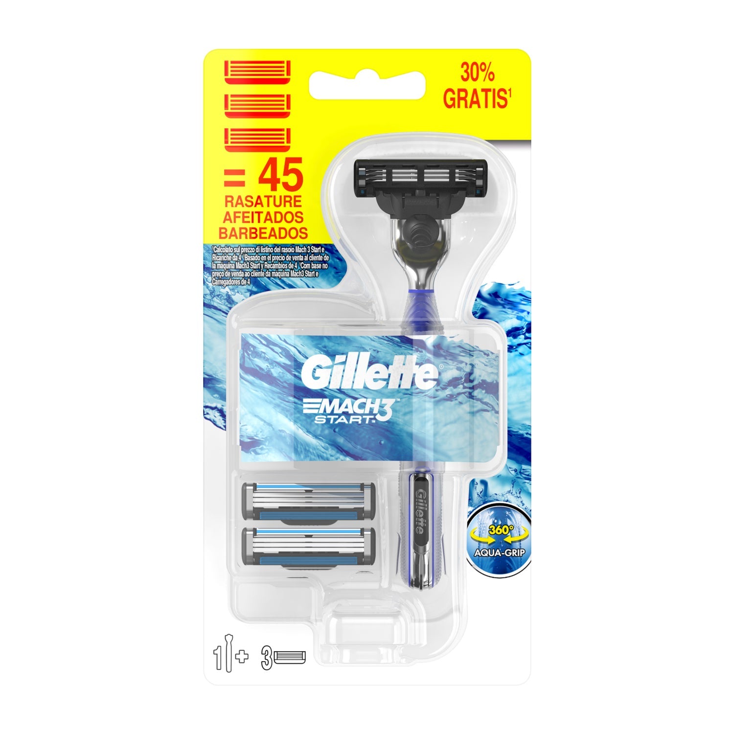 Gillette Mach3 Pack Rasuradora 3 Repuestos