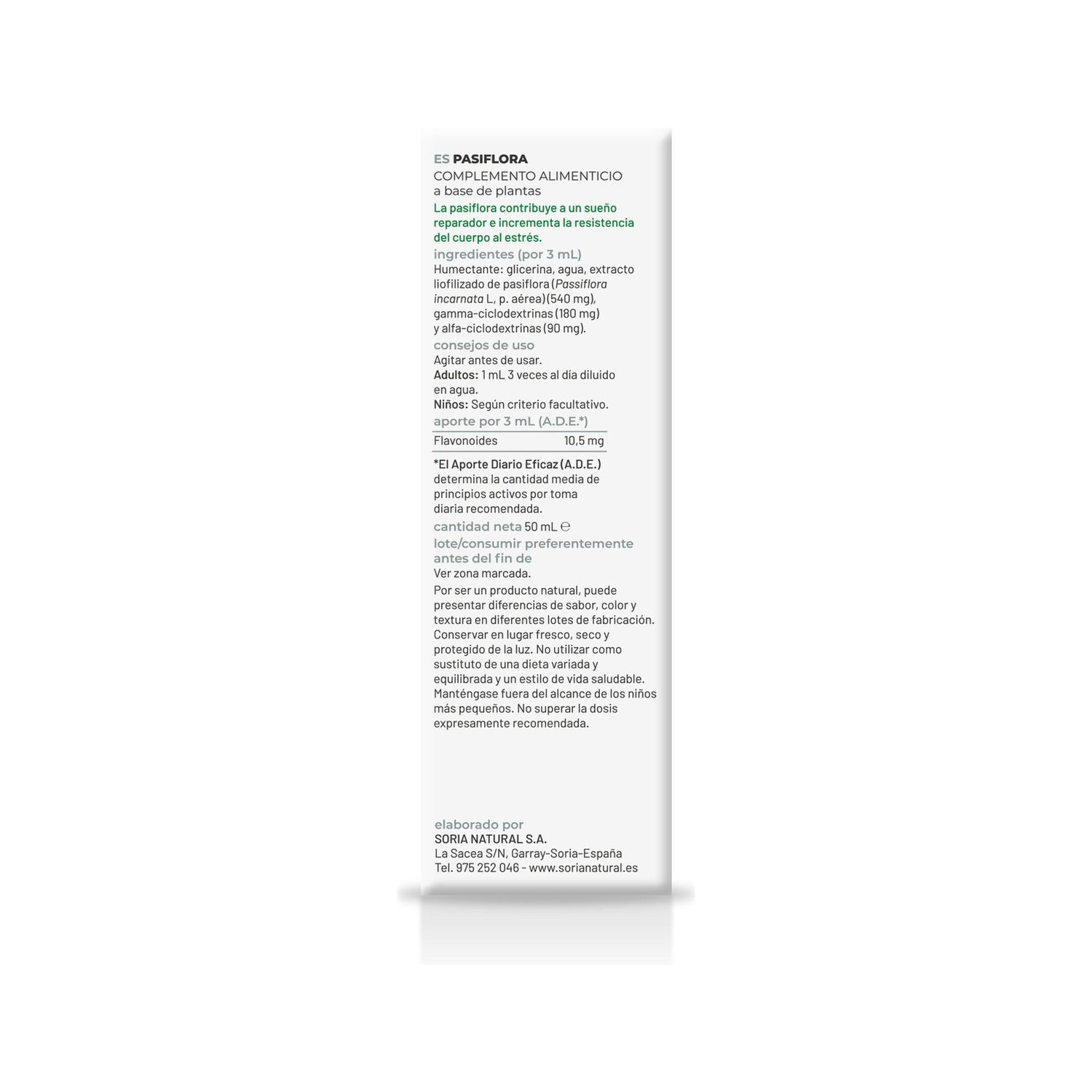 Soria Natural Pasiflora Extracto 50ml