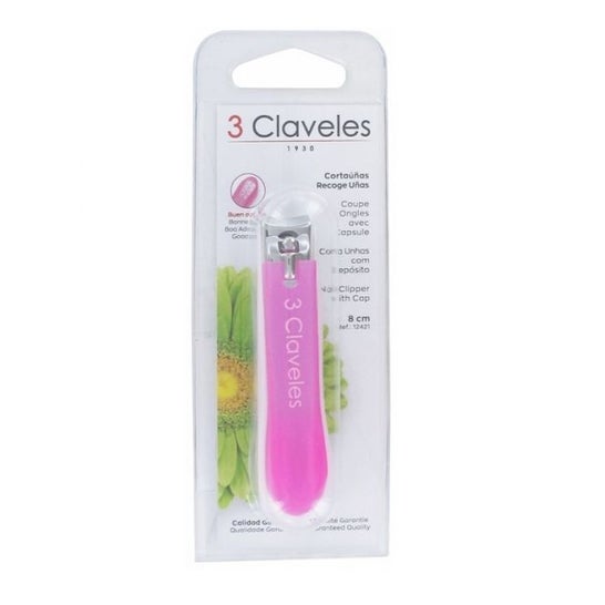 3 Claveles Taza Cortauñas Rosa 8cm