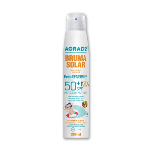 Agrado Bruma Seca Solar Spf50+Kids Sensible 200ml
