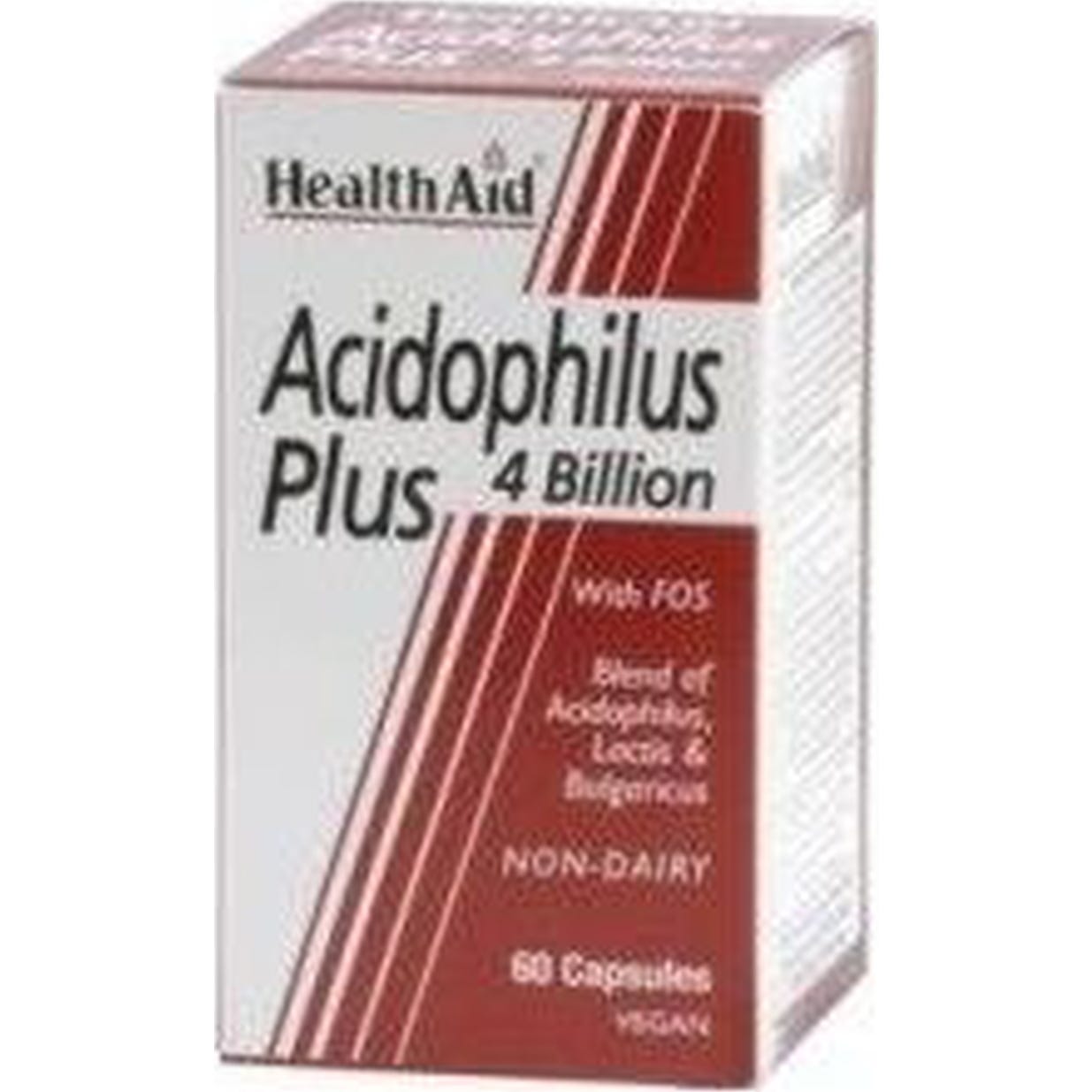 Health Aid Acidophilus Plus 4 Billones 60 Cáps.