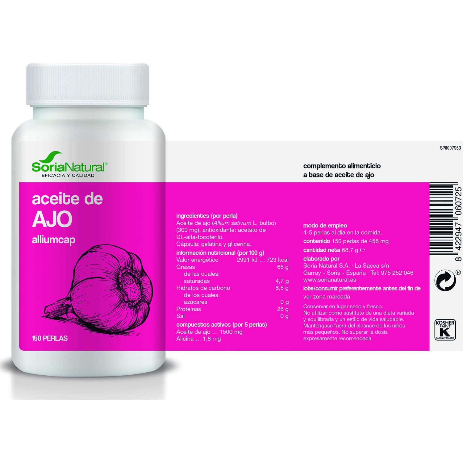Soria Natural Alliumcap 150perlas