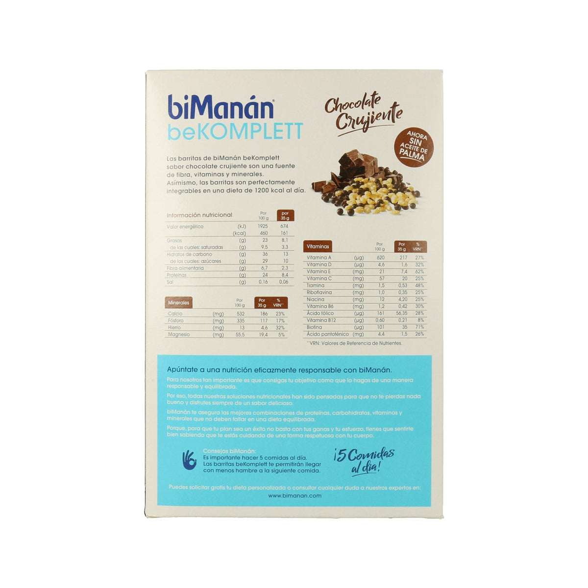 BiManán Barritas Komplett Chocolate Crujiente 8uds