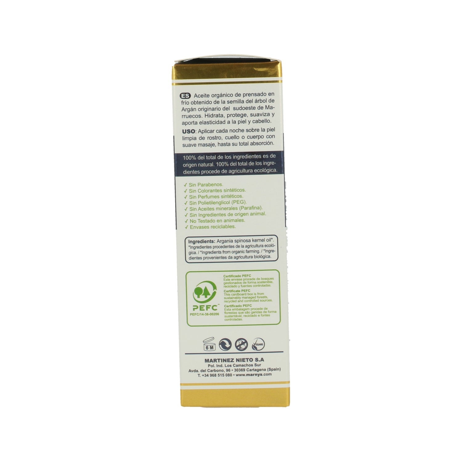 Marnys Aceite Puro Biológico de Argán Spray 50ml