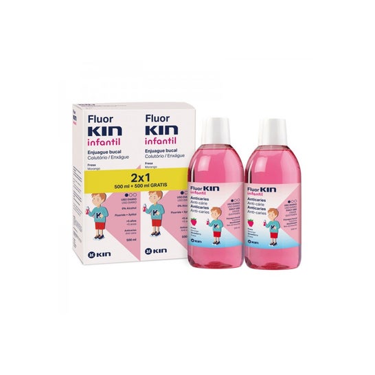 Kin Fluor Infantil Enjuage 500ml 2x1