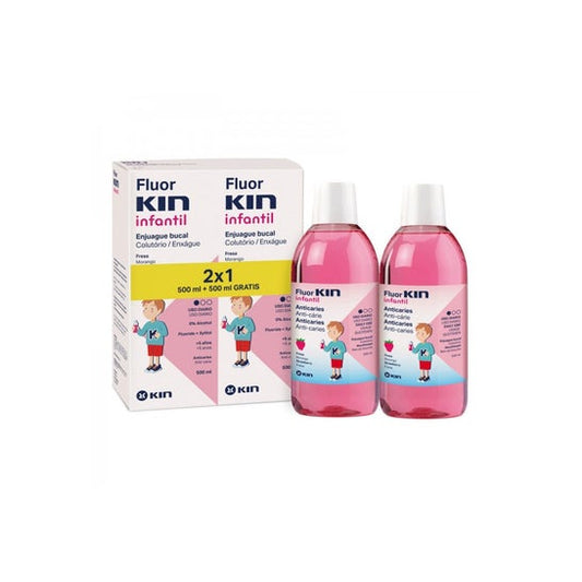 Kin Fluor Infantil Enjuage 500ml 2x1