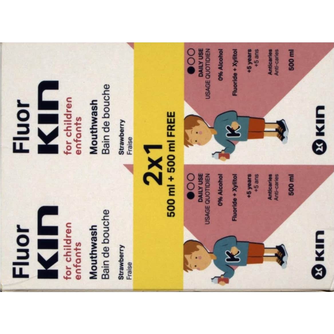 Kin Fluor Infantil Enjuage 500ml 2x1