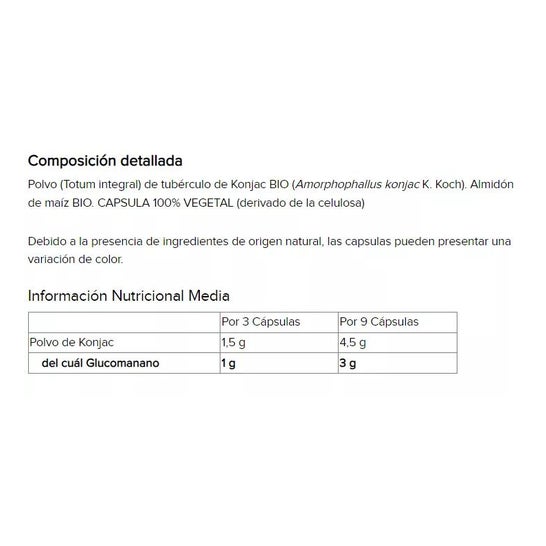 Arkopharma Arkocápsulas Konjac BIO 80caps