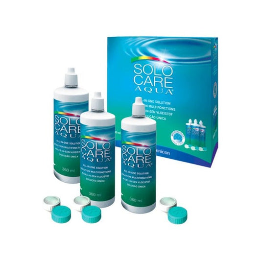 Solo-Care Pack Aqua Solución Limpieza Lentillas 3x360ml